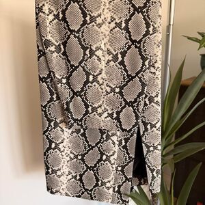 Topshop Snake Print Pencil Skirt